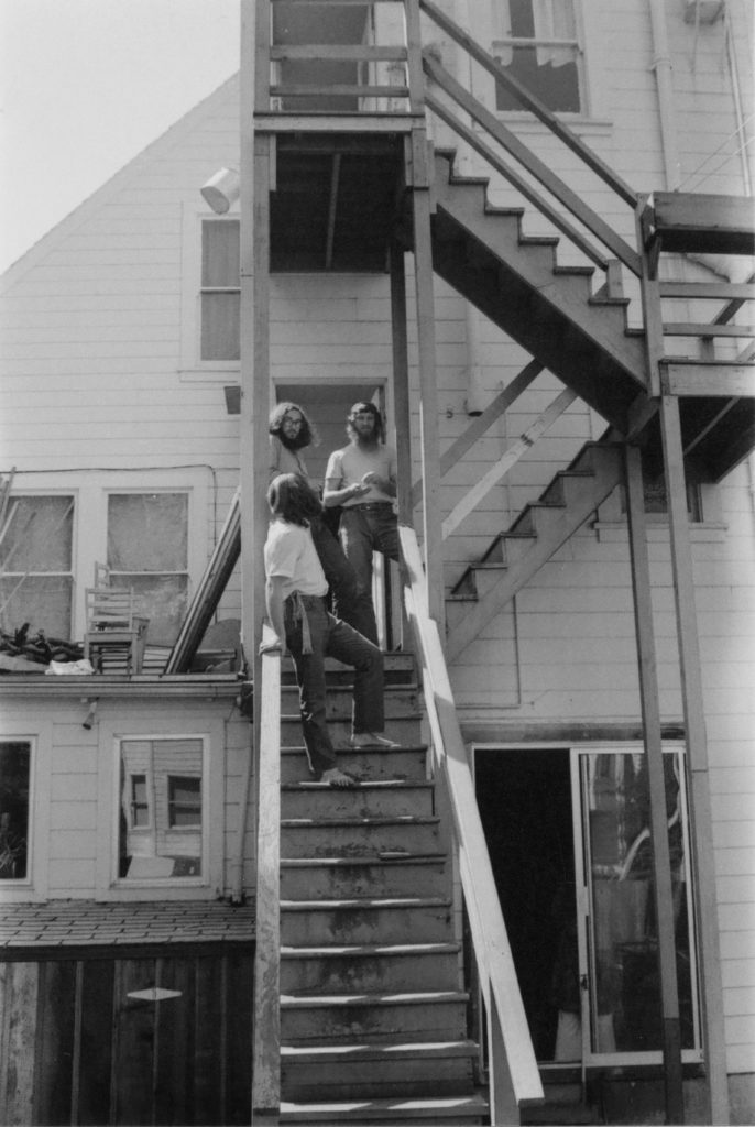 The back steps of the House of Love and Prayer on 9th Ave., 1973. Photo courtesy of Yehudit and Reuven Goldfarb.